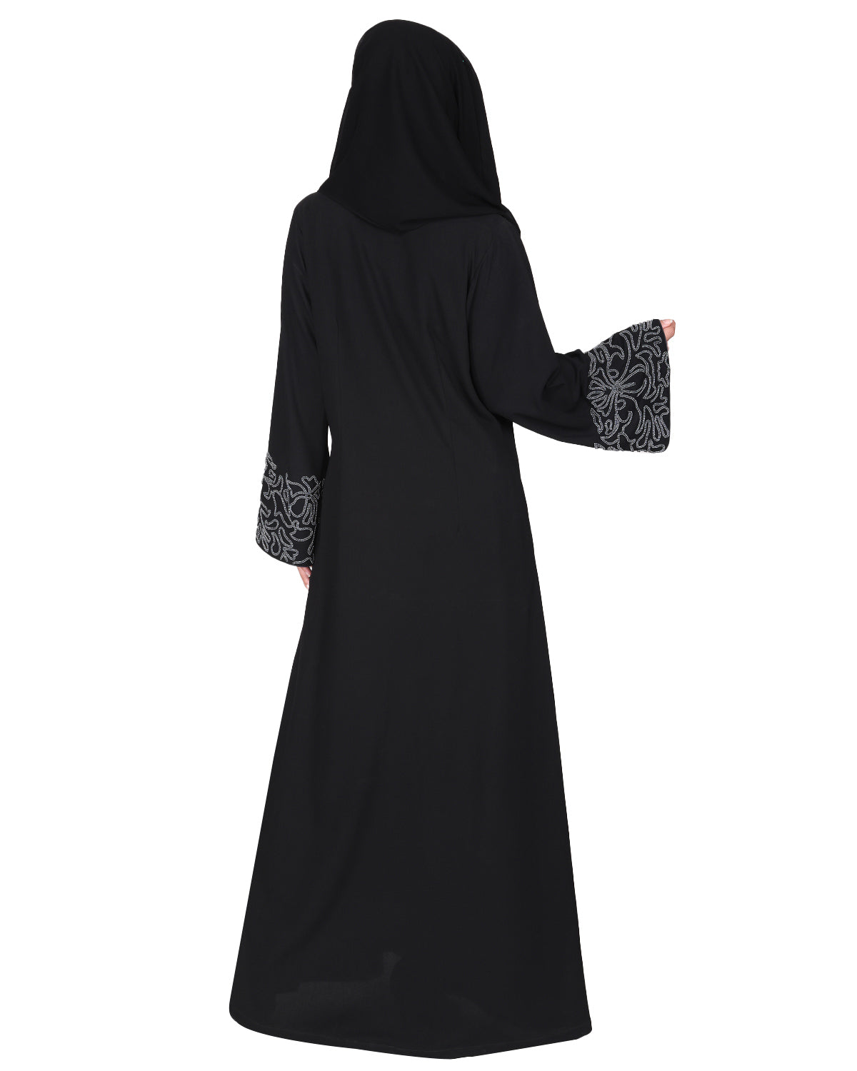 Premium  Abaya With Gleaming Dual Seed Bead Work
