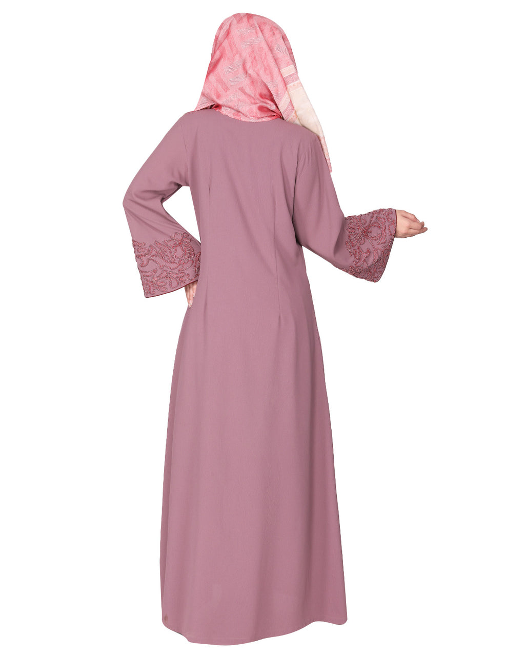Premium  Abaya With Gleaming Dual Seed Bead Work