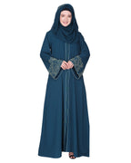 Premium  Abaya With Gleaming Dual Seed Bead Work