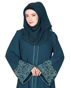 Premium  Abaya With Gleaming Dual Seed Bead Work