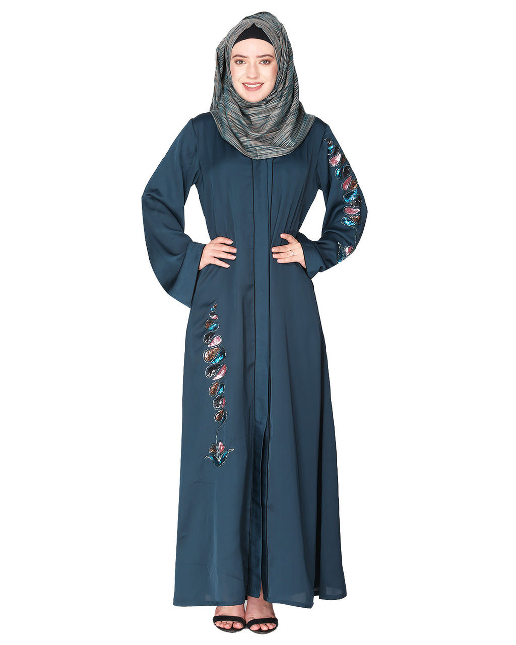 Opulent Abaya with Sparkling Sequins Work
