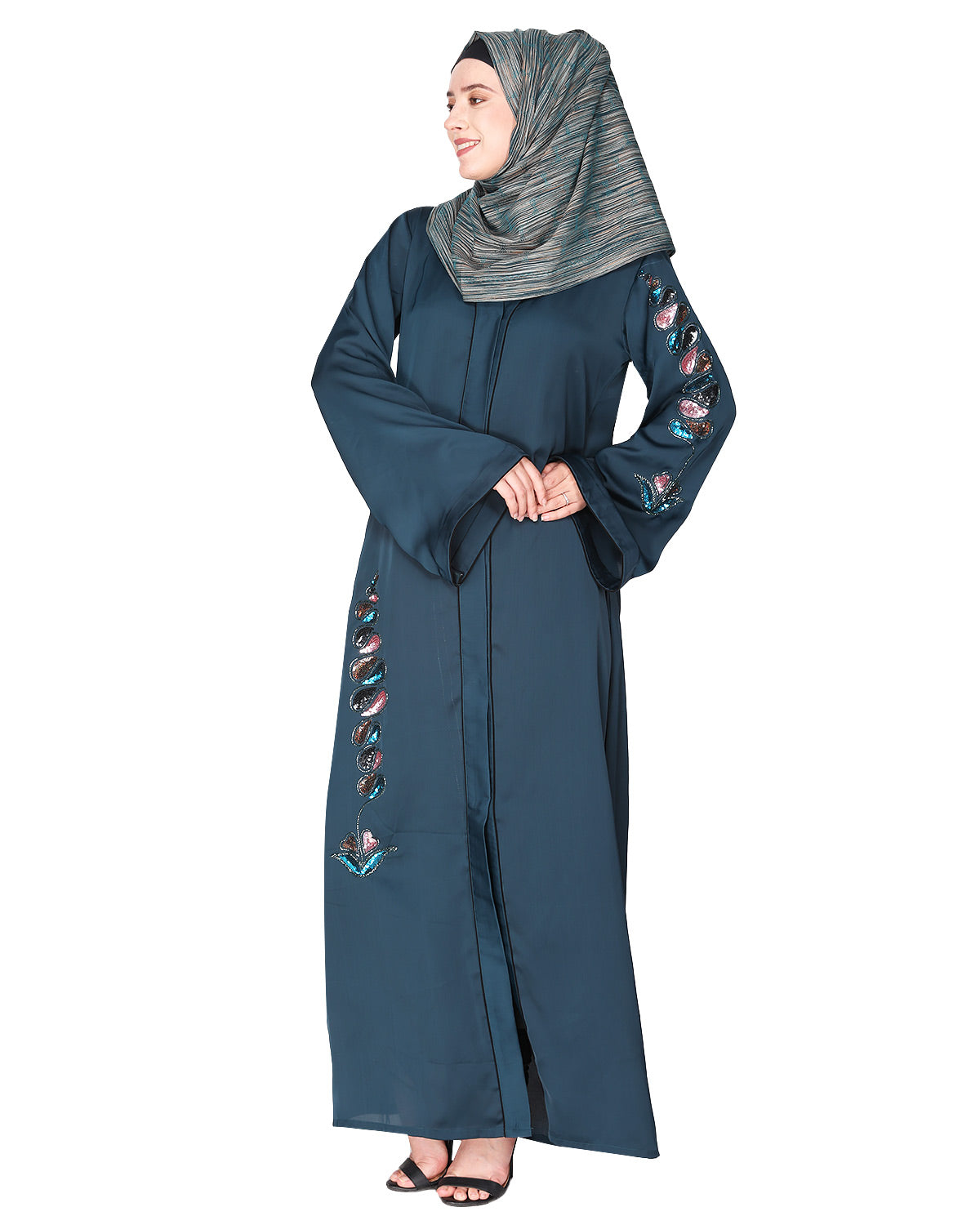 Opulent Abaya with Sparkling Sequins Work