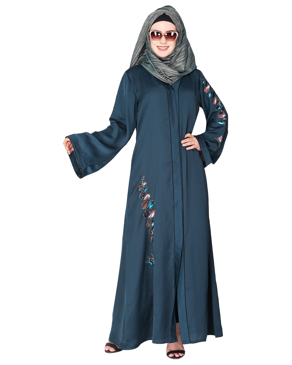 Opulent Abaya with Sparkling Sequins Work
