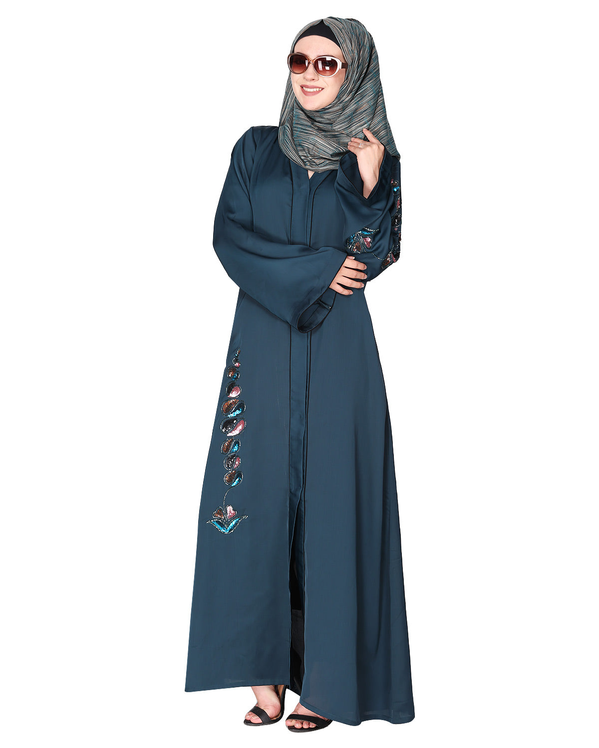 Opulent Abaya with Sparkling Sequins Work