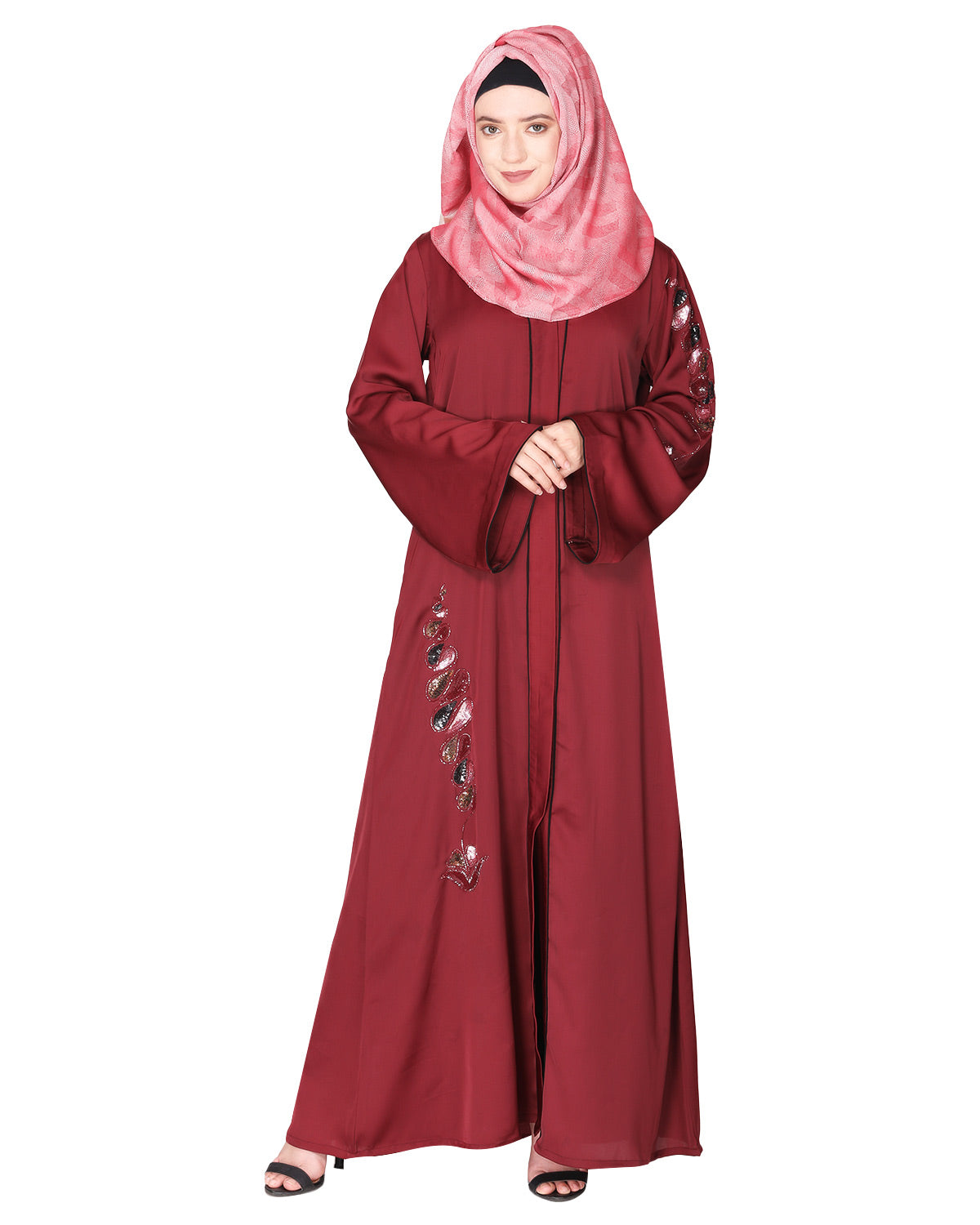Opulent Abaya with Sparkling Sequins Work