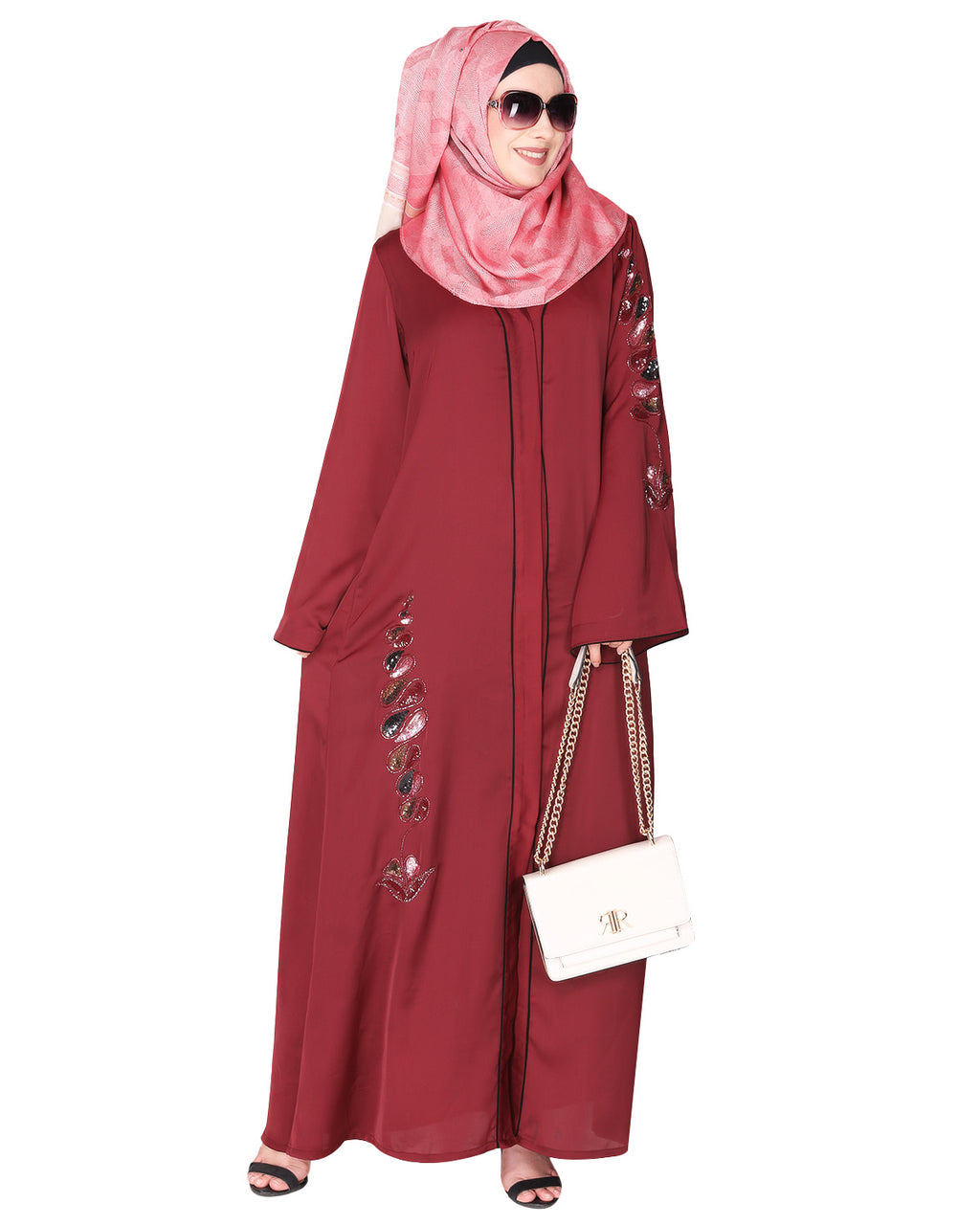 Opulent Abaya with Sparkling Sequins Work