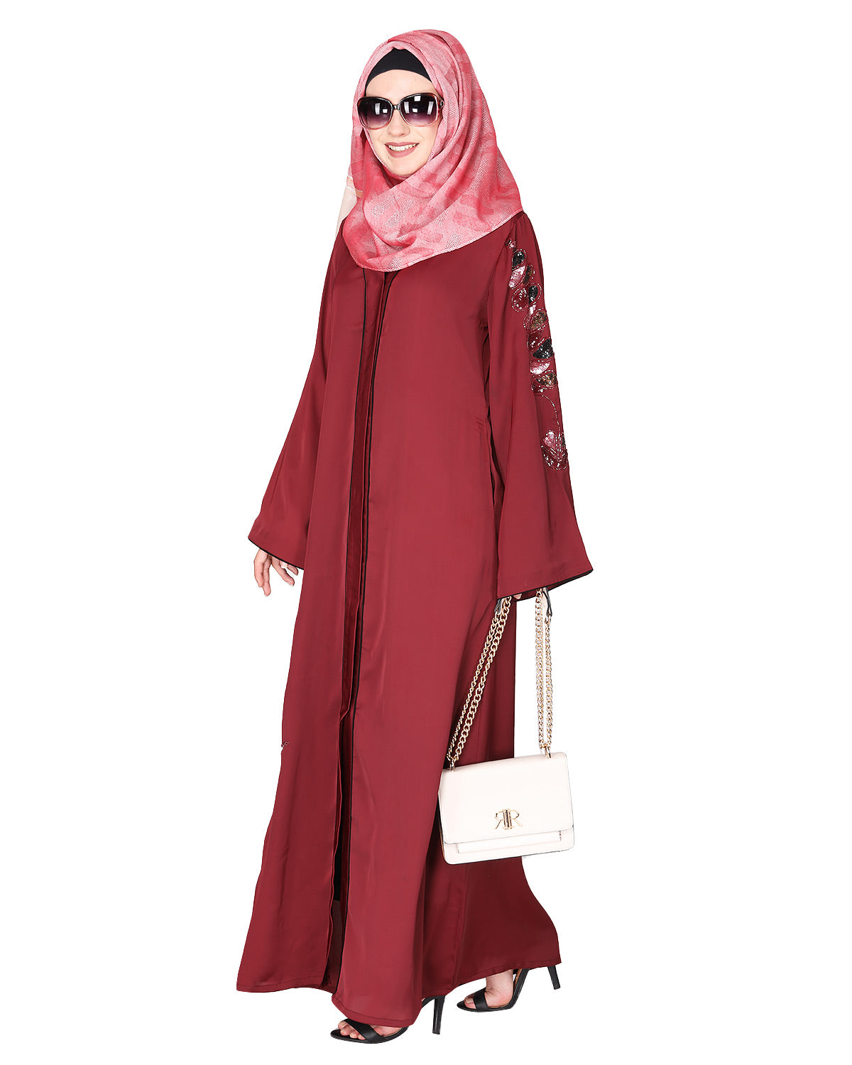 Opulent Abaya with Sparkling Sequins Work