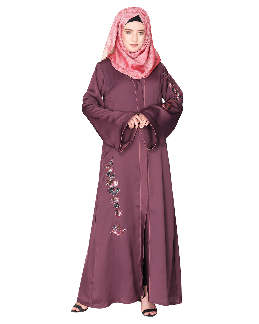 Opulent Abaya with Sparkling Sequins Work