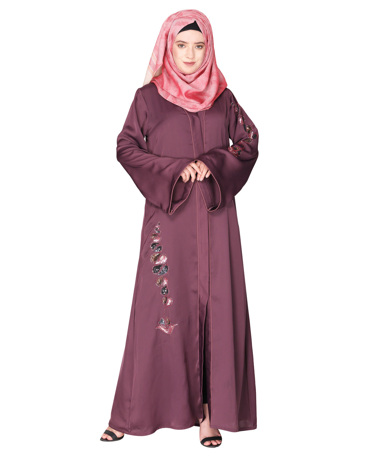 Opulent Abaya with Sparkling Sequins Work