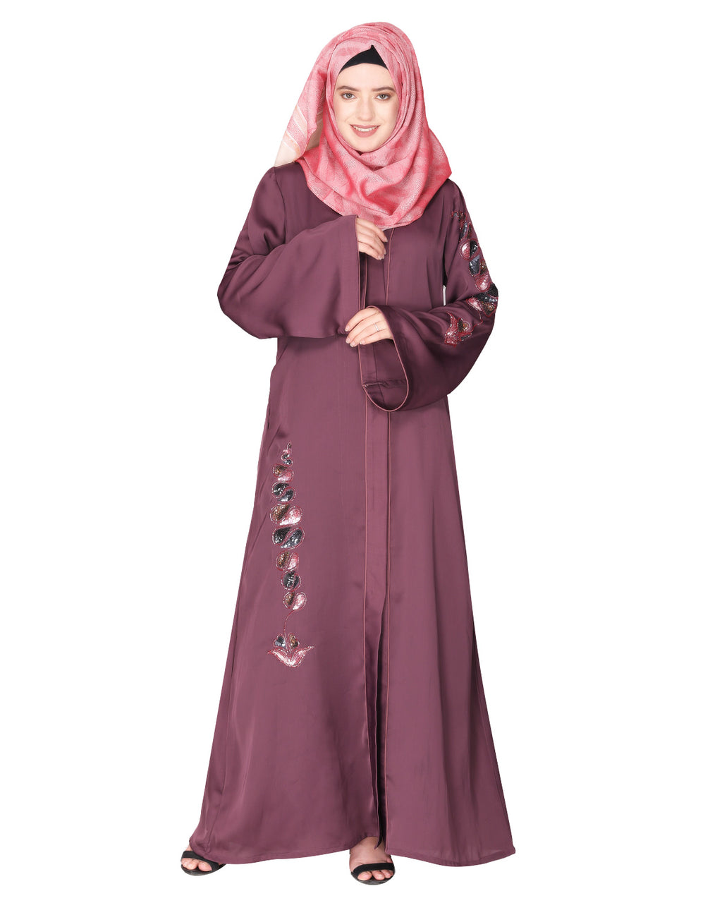 Opulent Abaya with Sparkling Sequins Work