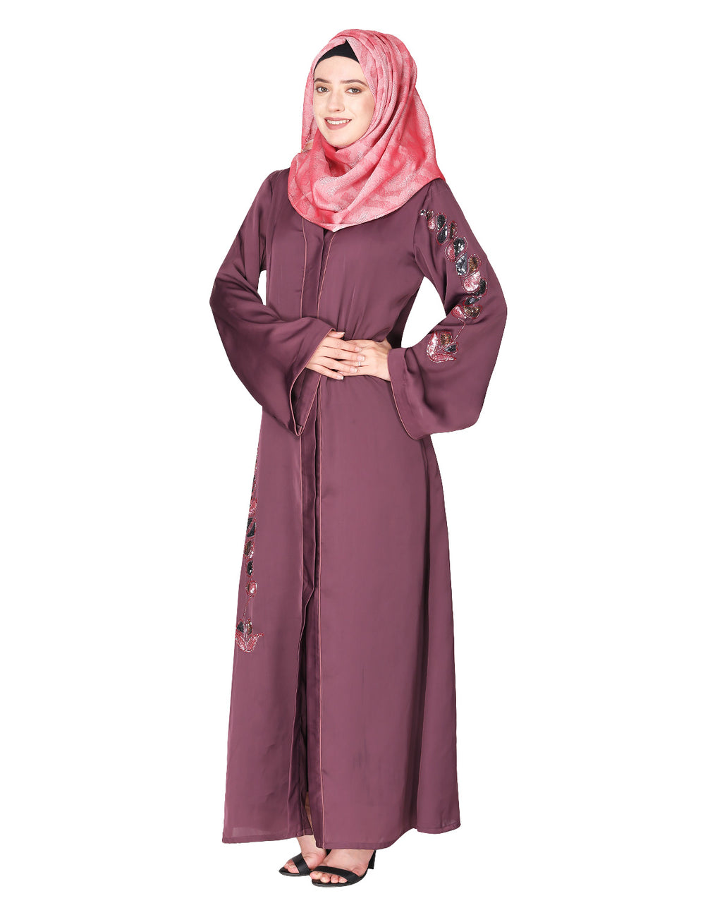 Opulent Abaya with Sparkling Sequins Work