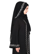 Extraordinary Pearl Drop Leaves abaya