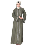 Extraordinary Pearl Drop Leaves abaya