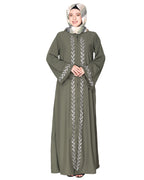 Extraordinary Pearl Drop Leaves abaya