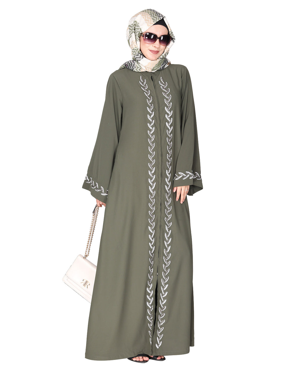 Extraordinary Pearl Drop Leaves abaya