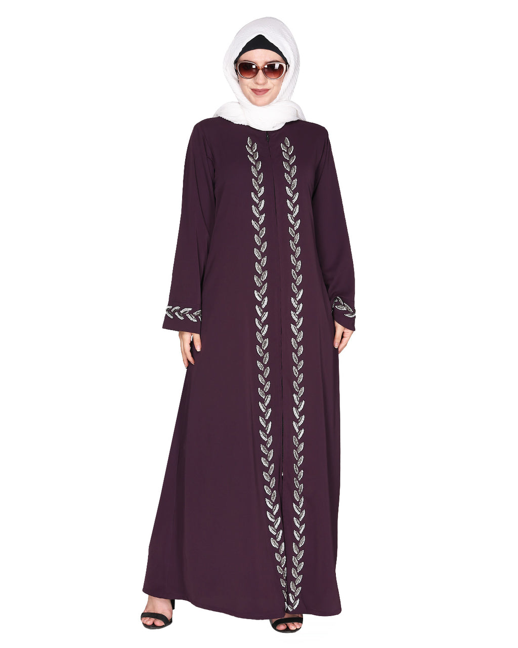 Extraordinary Pearl Drop Leaves abaya