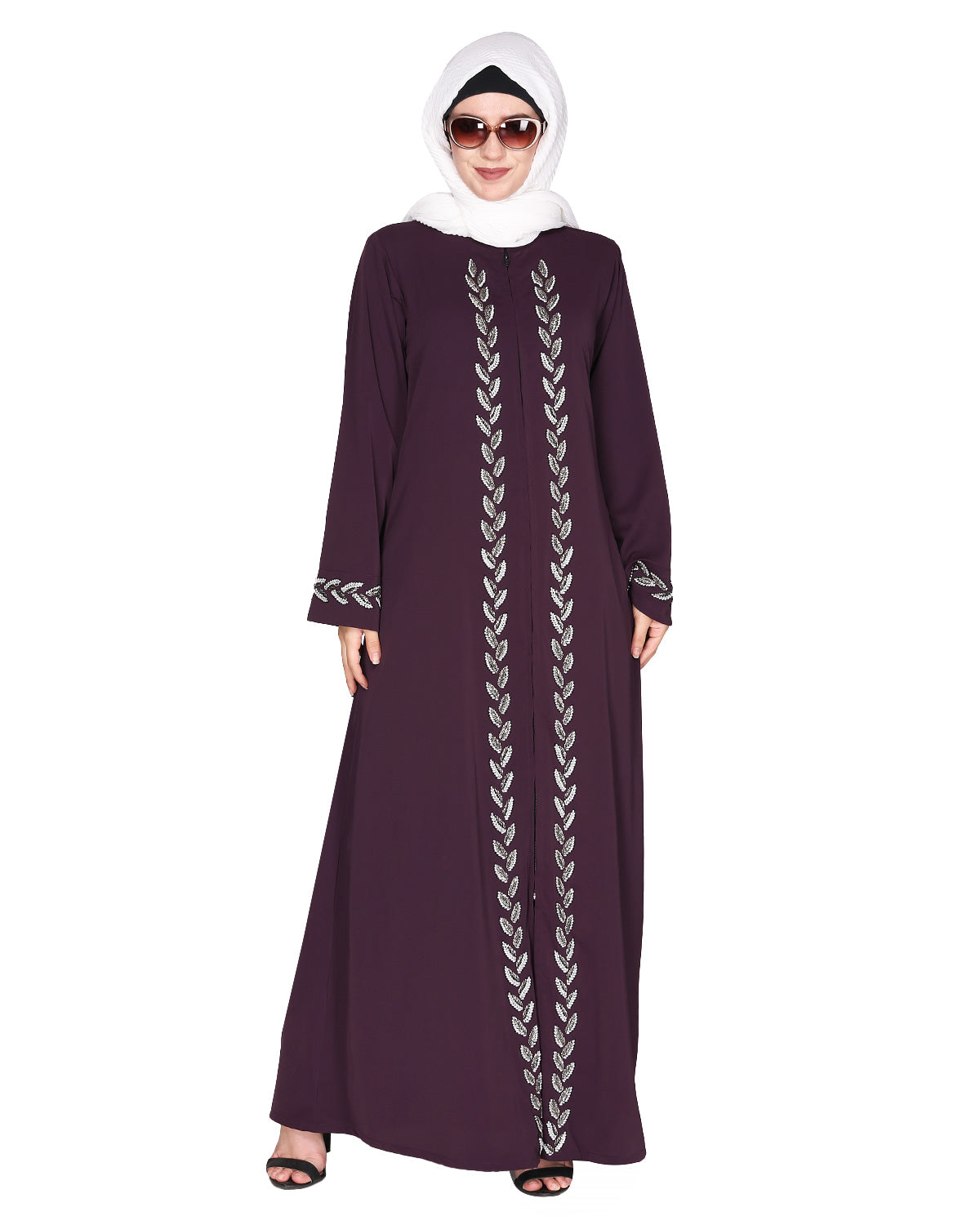 Extraordinary Pearl Drop Leaves abaya