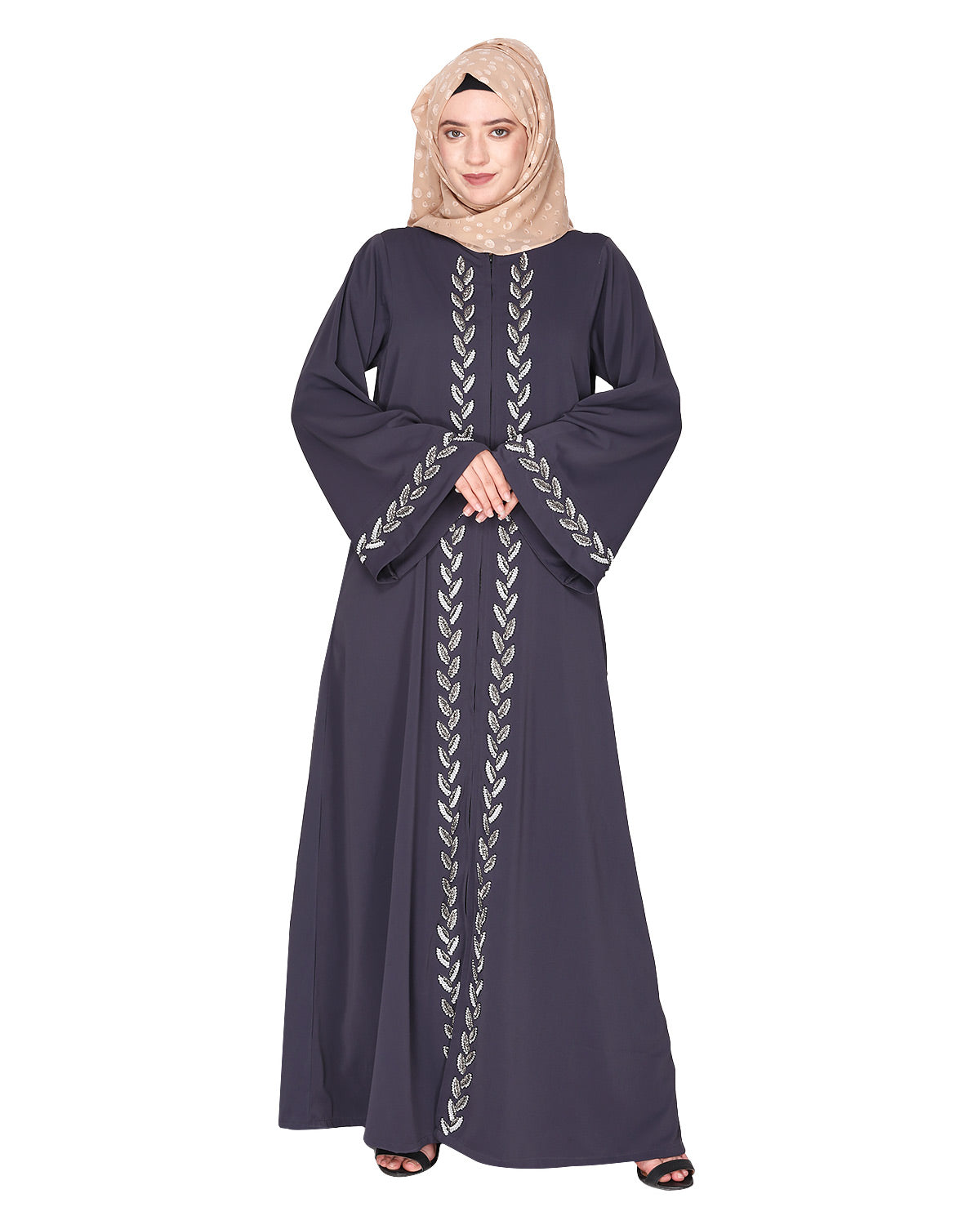 Extraordinary Pearl Drop Leaves abaya