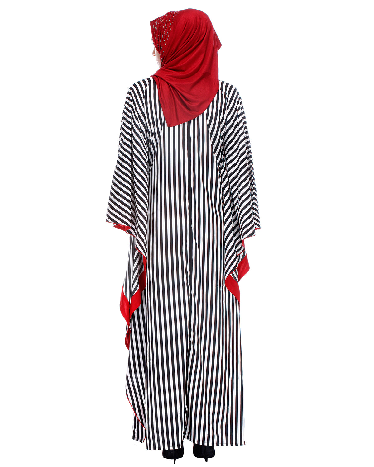 Black And White Striped Kaftan