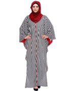 Black And White Striped Kaftan