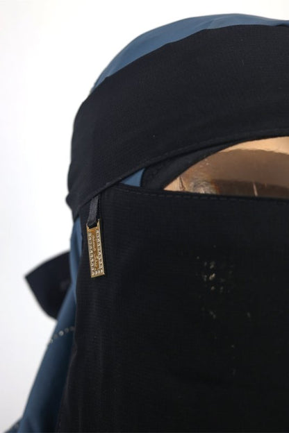 Straight - Cut Black Niqab with Nose Veil – Premium Everyday Wear - BEINGMUSLIMS THE HIJAB SHOPPE